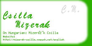csilla mizerak business card